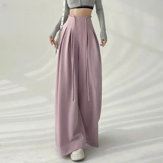 Elegant Pleated Wide Pants